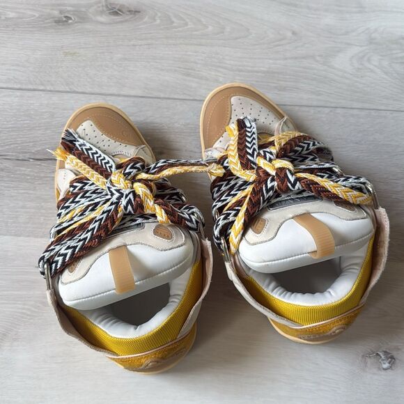 LANVIN white Curb Low Top Sneakers Size Euro 42 NWT in box‎